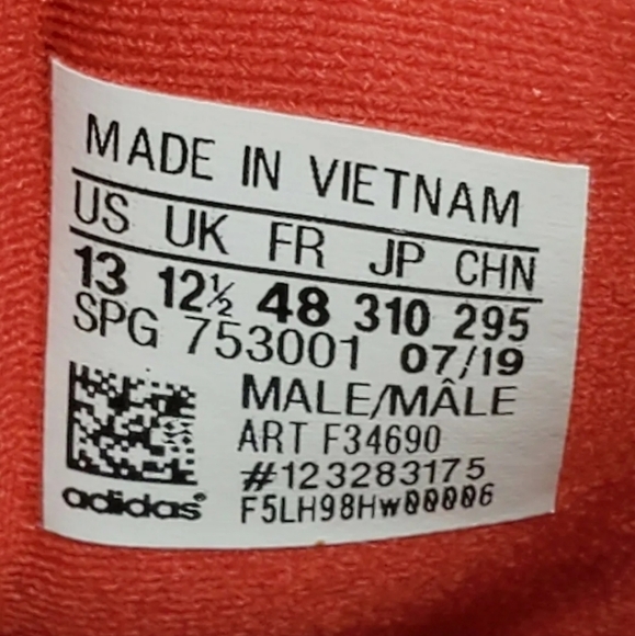 Adidas Red Icon V-8 Bit Baseball Cleats Men's Size 13 F34690 Minecraft New - Picture 4 of 12